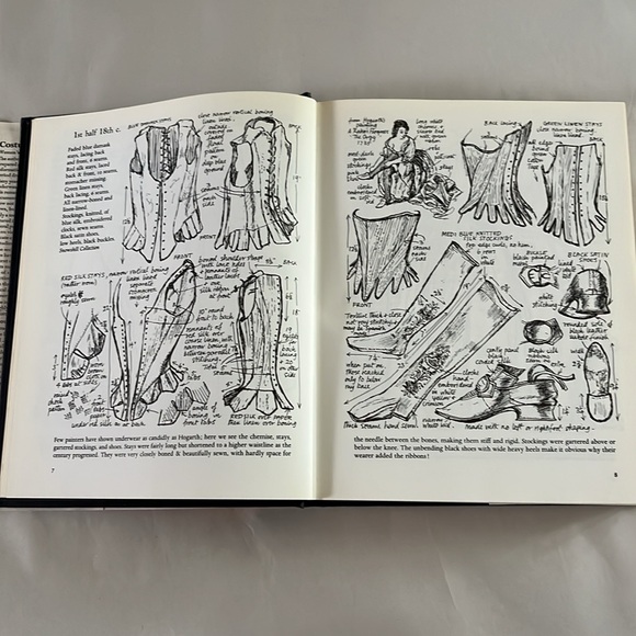 EXC 1985 Costume in Detail 1730-1930 BOOK Theatre Illustrator Designer Doll Draw - Picture 11 of 17